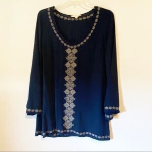 NEW Lovesick Tunic Shirt Navy Blue Medium